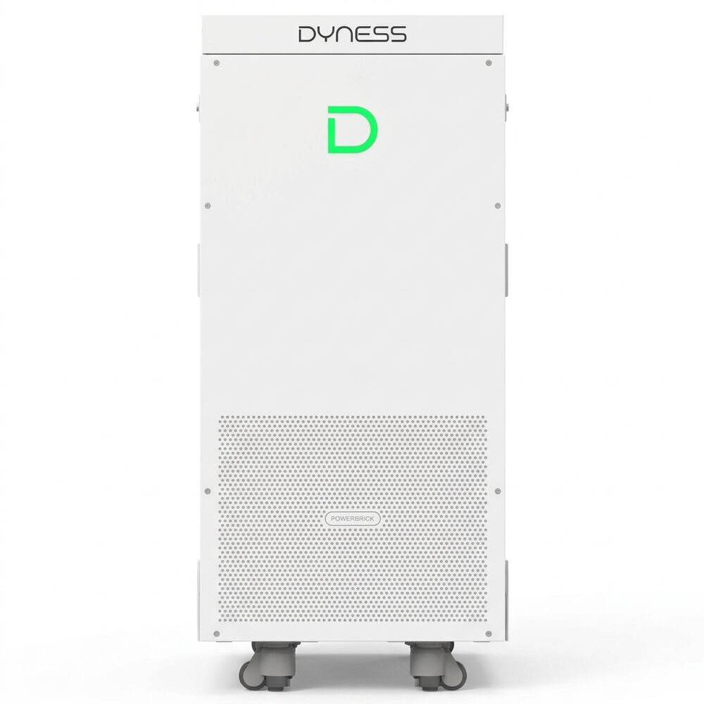 Baterie de stocare Dyness Powerbrick pe fundal alb